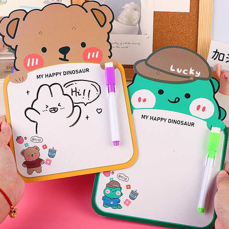 

➺➩⋆❀ PAPAN TULIS ANAK KARAKTER LUCU / WHITEBOARD MINI ANIMAL / PAPAN TULIS ANAK LG