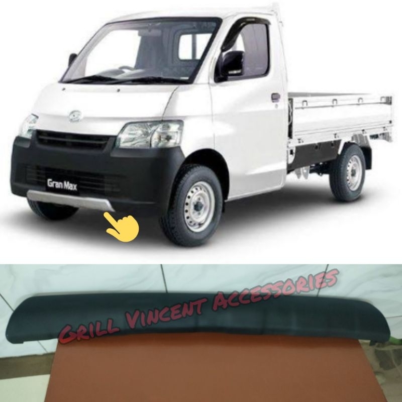 garnis bemper depan mobil grenmx lips bumper grand max hitam doff fiberglass