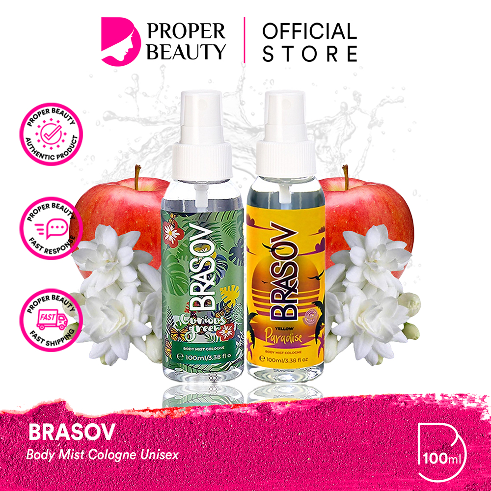 BRASOV Body Mist Cologne Unisex Indonesia / Body Mist 100ml / Parfum Eau De Parfume Scentations Frag