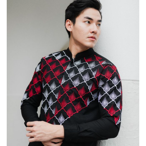 WYNH9957 XG34448 Kemeja Bordir Pria NUC.ID Aydin 01 (Hitam)