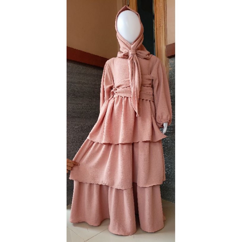 Gamis Starla Anak/Gamis kringkel Anak/Gamis Set Hijab