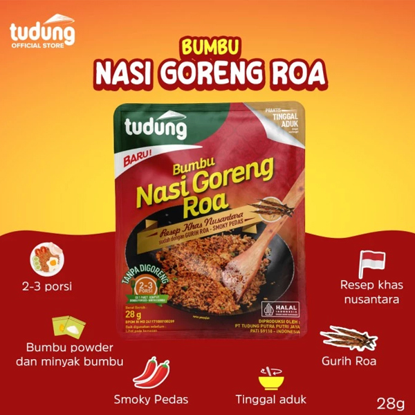 

Tudung Bumbu Nasi Goreng Tek Tek dan Roa 28gr Instant