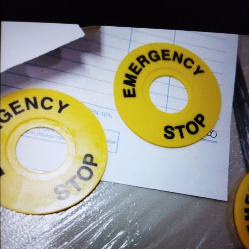 

LABEL NAME EMERGENCY STOP ER60