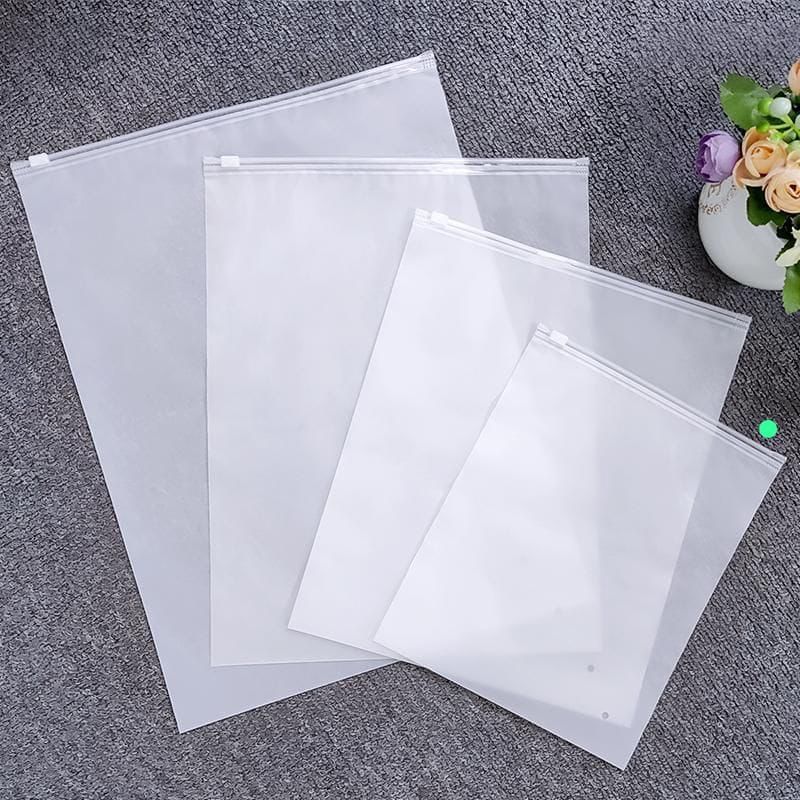 

100 Pcs Plastik PE ZIPPER Matte/Clear Tebal ukuran 30x40