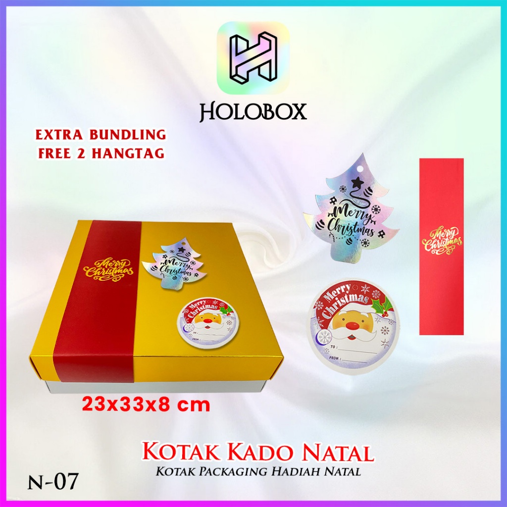 

Box Kado - Kotak Hadiah Metalize - Special Natal - N-07