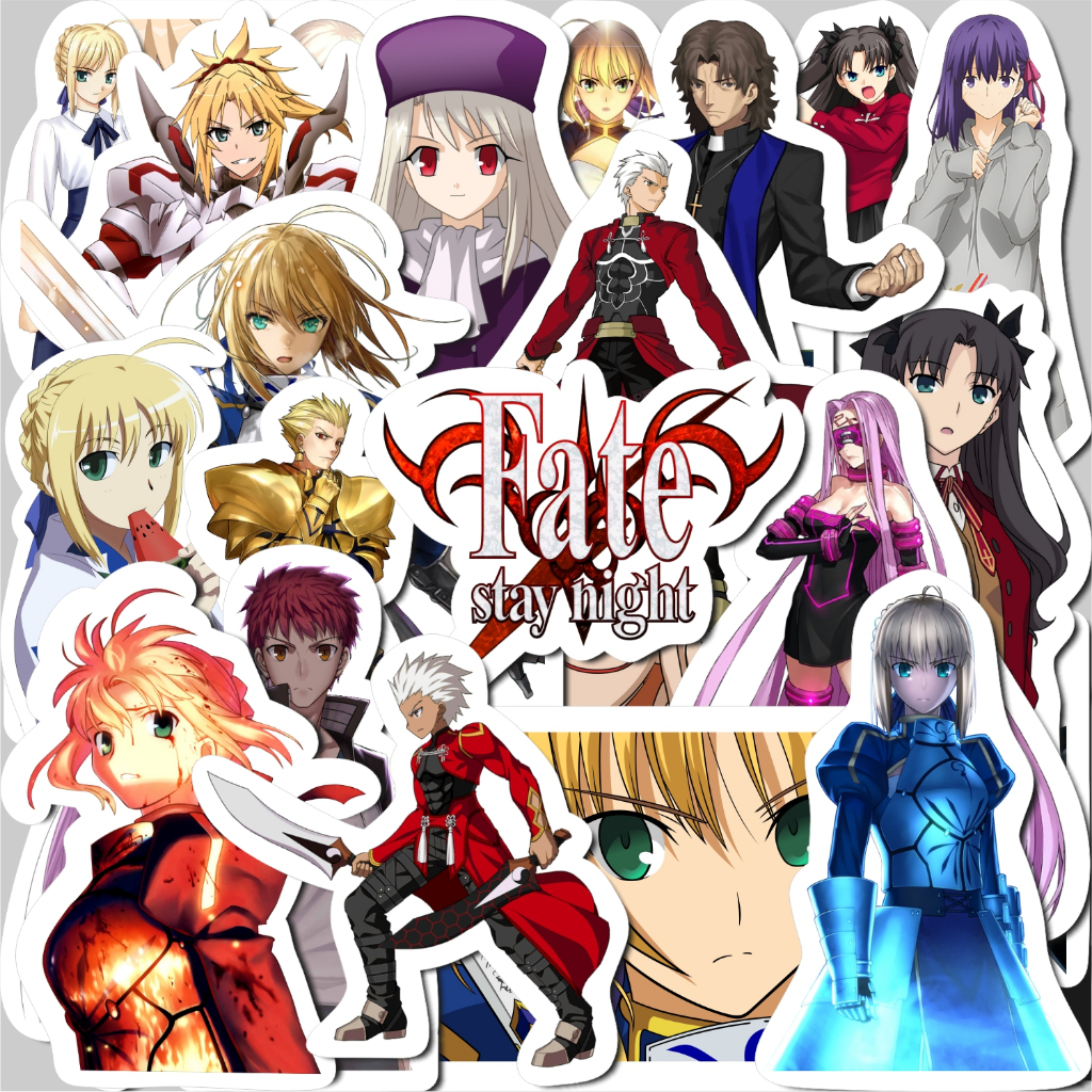 

Sticker Pack Fate Stay Night Aesthetic Paper Vinyl Waterproof Dekorasi Buku Thumbler Laptop