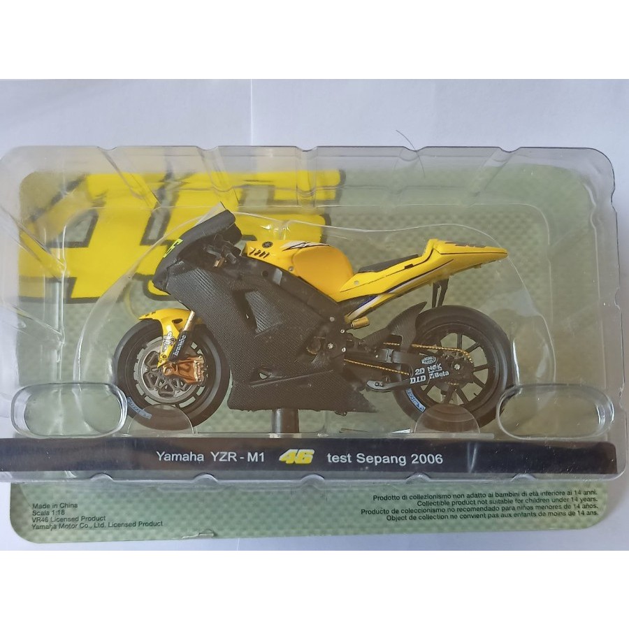 Diecast MotoGP sepang 2006 46 Valentino Rossi Yamaha YZR-M1 Test murah