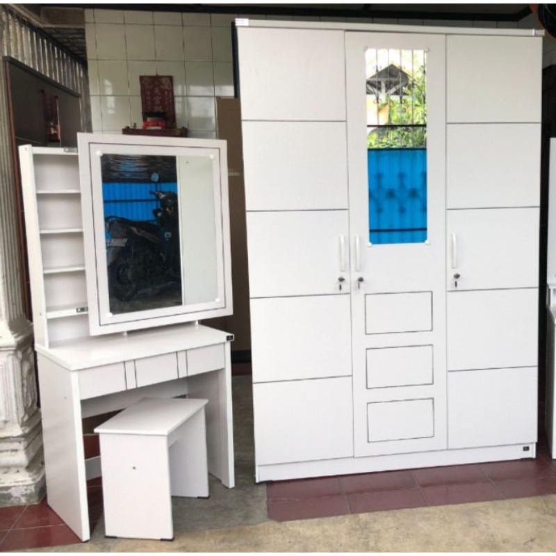 PROMO Paket Hantaran Lemari 3 pintu + Meja Hias (lemarinya ganti corak lhat gambar 3)