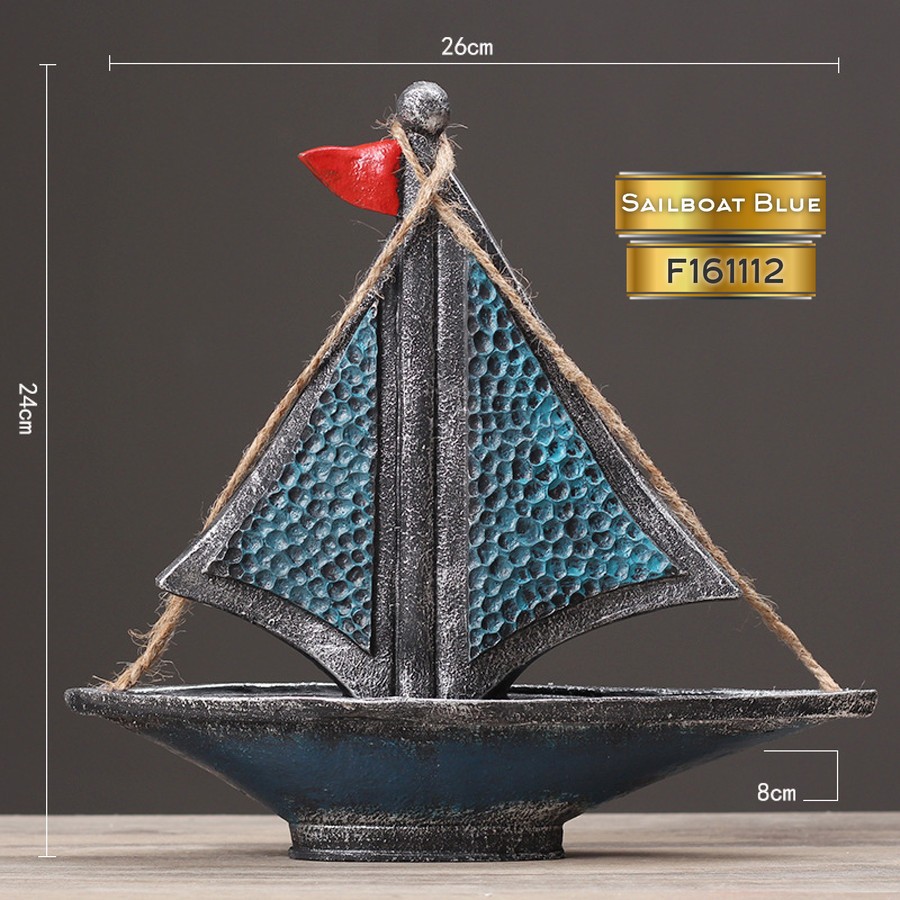 Hiasan Kapal Layar Kemudi Jangkar Dekorasi Sailboat Rudder