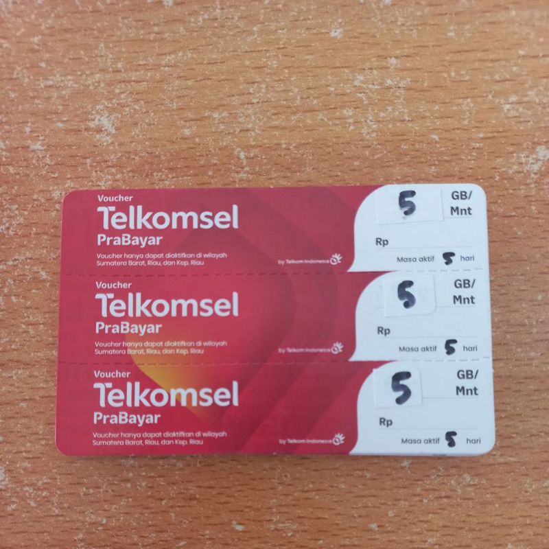 5gb 5haari SUMBAGTENG ZONA 1 voucher omg telkomsel sumbar