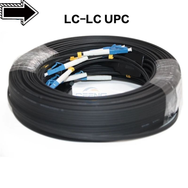 precon 4core Lc/upc Lc/upc singlemode 250 meter 3seling kabel gepeng