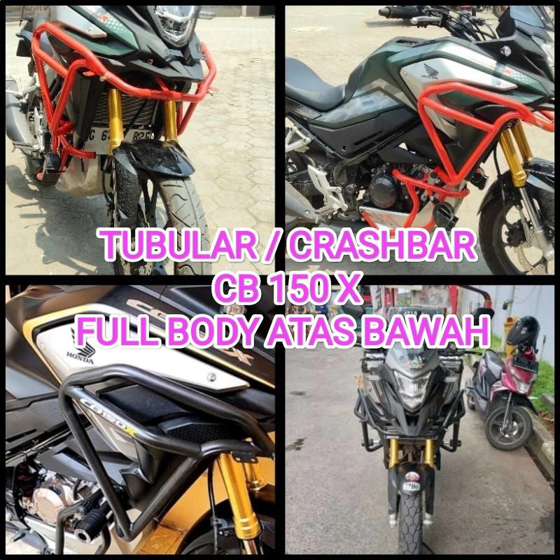 Tubular CB150X FULL BODY ATAS BAWAH Premium Adventure Crashbar CB 150 X plus Jalu Slider Agna