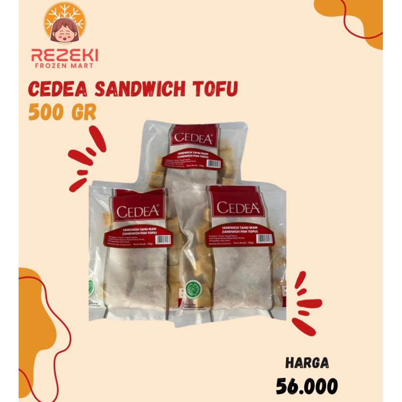 

Cedea Sandwich Tofu 500 Gr | Sandwich Tahu Ikan Lapis | Frozen Food Murah