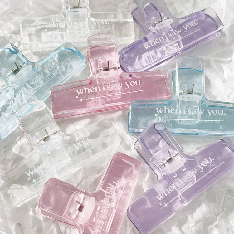 

Winzige Transparan Paper Clip Aesthetic / Klip Kertas / Klip Penjepit Kertas Alat Tulis Lucu
