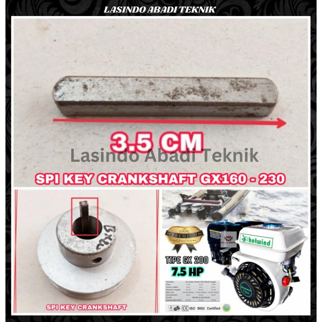 Key Spi Balok Pully Flywheel Crankshaft GX160 GX200 GX 160 GX 200