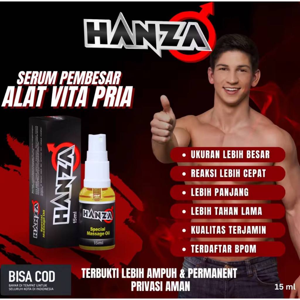 HANZA OIL Serum pembesar alat vita pria asli originial BPOM