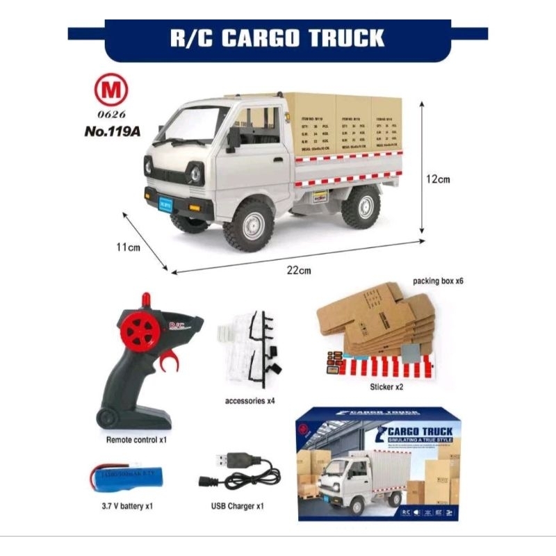 MOBIL REMOTE CONTROL MODEL SUZUKI CARRY PICKUP 2.4GHZ REMOTE PISTOL