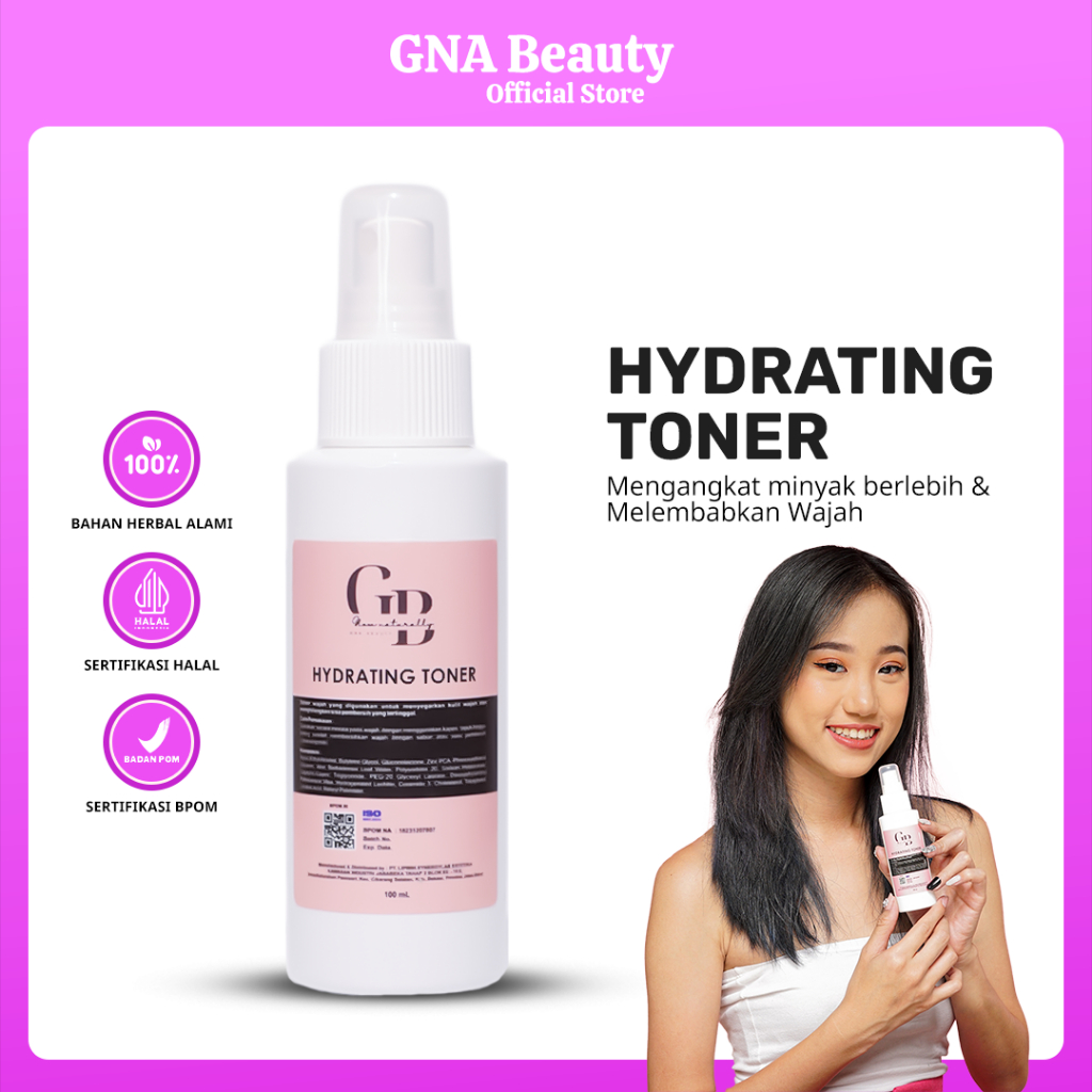 Hydrating Toner|CERAMIDE|ALOEVERA|HYALURONATE|Vitamin A|Vitamin E| Vitamin F|toner menghidrasi