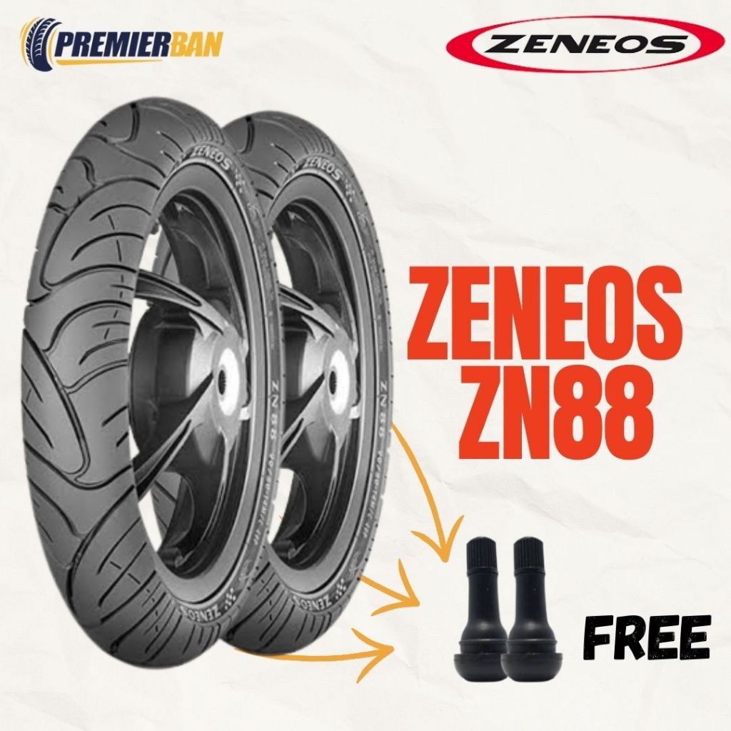 Paket Ban Zeneos ZN88 Ring 16 70/90-16 & 80/90-16 // BAN TUBELESS Ban motor Skywave, Nouvo, Hayate