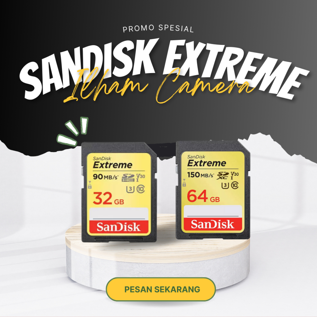 MEMORI KAMERA SANDISK EXTREME SDHC SDXC 32GB 64GB