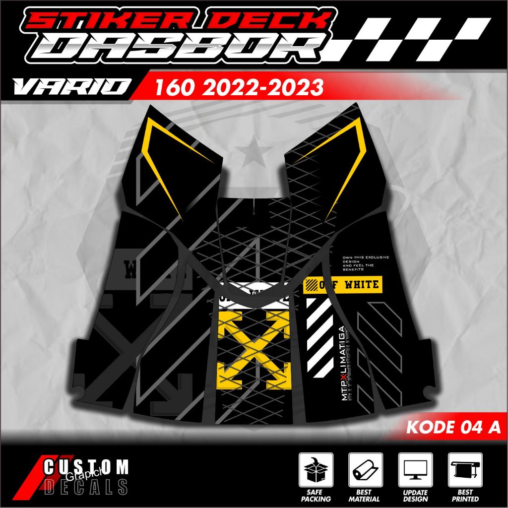 Striping Dashboard Vario 160 Pelindung Dashboard Tankpad vario deckpad Vario 160 2022-2023