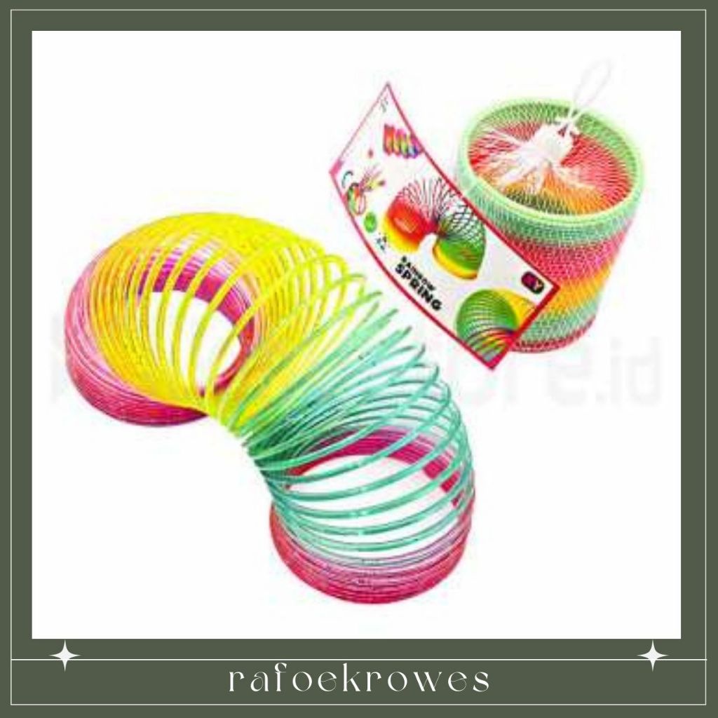 ⚡GROSIR⚡ Mainan Anak Magic Spring Slinky Pir Pelangi / Per Pegas Spiral Rainbow Magic Spring Medium