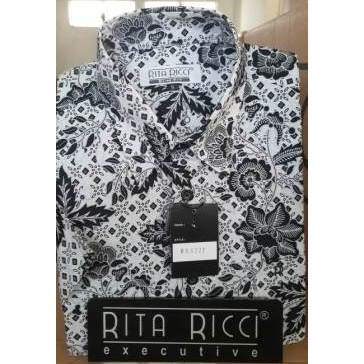 Kemeja Pria Rita Ricci Batik slimfit lengan pendek artikel 003227