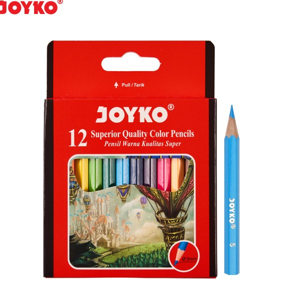 

➯⁂✯ Pensil Warna Joyko 12w Pendek CP-102 Murah