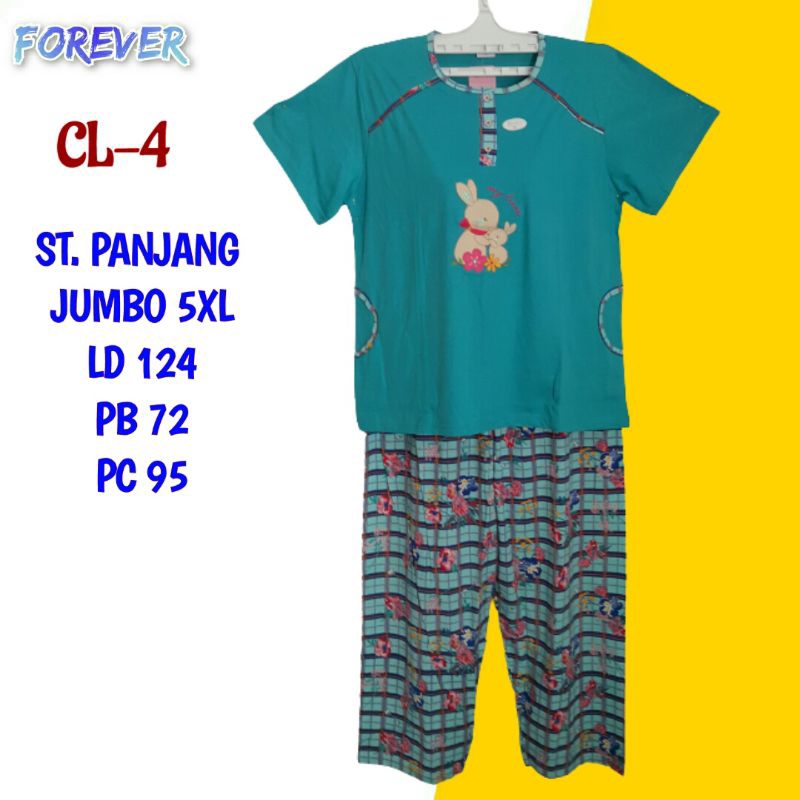 Baju Tidur Jumbo 5XL Celana Panjang Forever CL