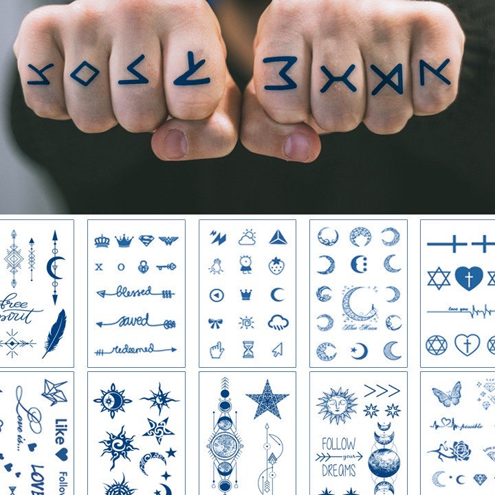 Laris 【Stiker Tato】Tato Temporer Tahan lama 15 Hari Tato Temporer Anti Air Waterproof Tato Stikers【C