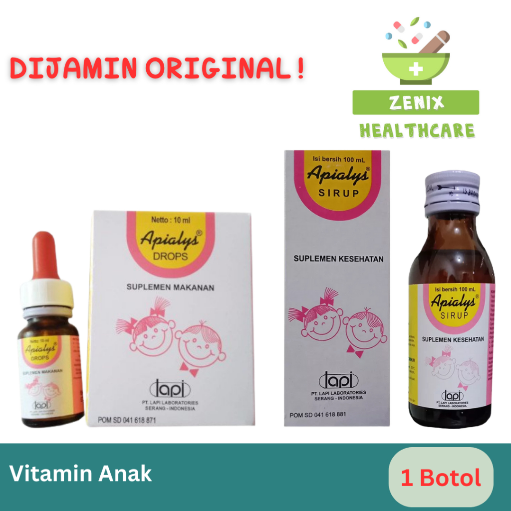 Apialys Drop/Sirup = Vitamin Nafsu Makan Anak