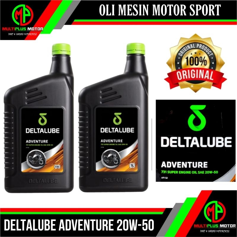Oli mesin 4t DELTALUBE ADVENTURE 20W-50 ORIGINAL 100%