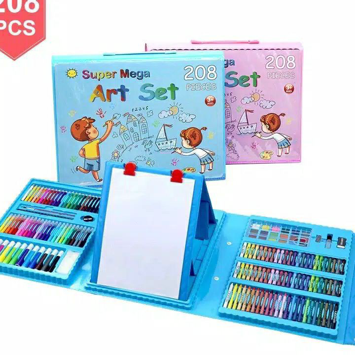 

☍☌✵❂ GU Crayon Set 208pcs / Krayon Mewarnai Anak 208pcs / Pensil Warna Set 208pcs