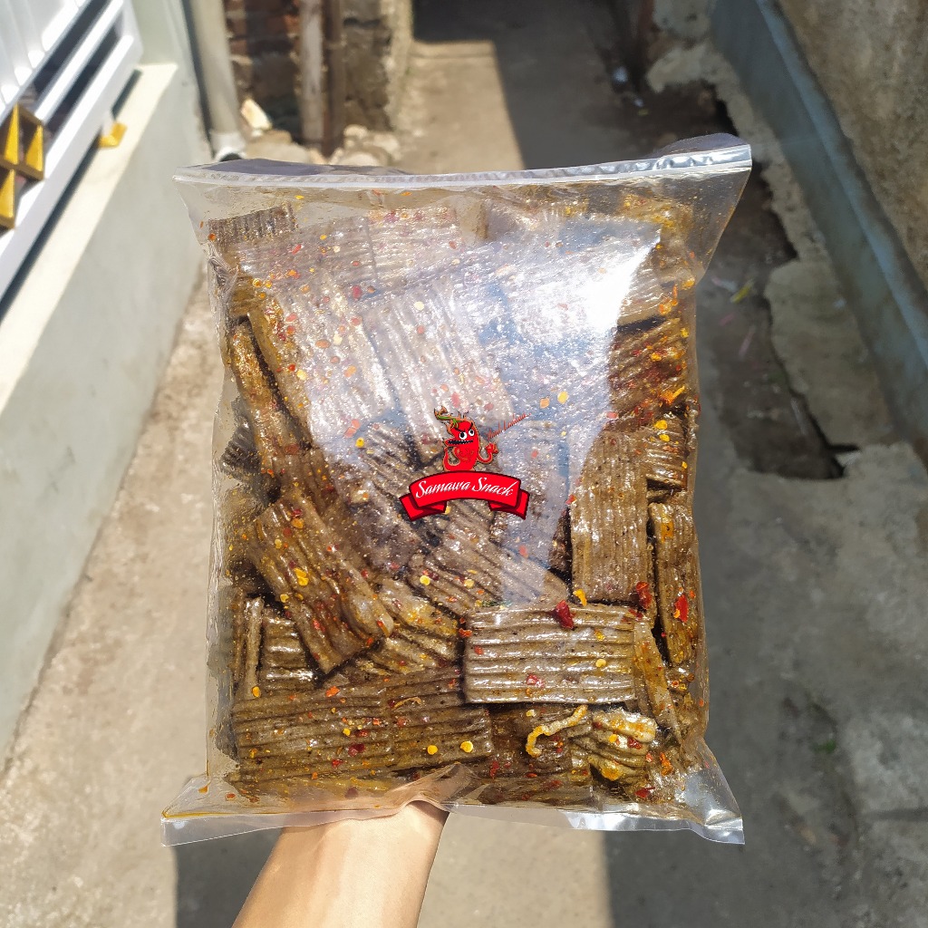 

kerupuk jengkol extra pedas daun jeruk cikruh renyah 500 gram
