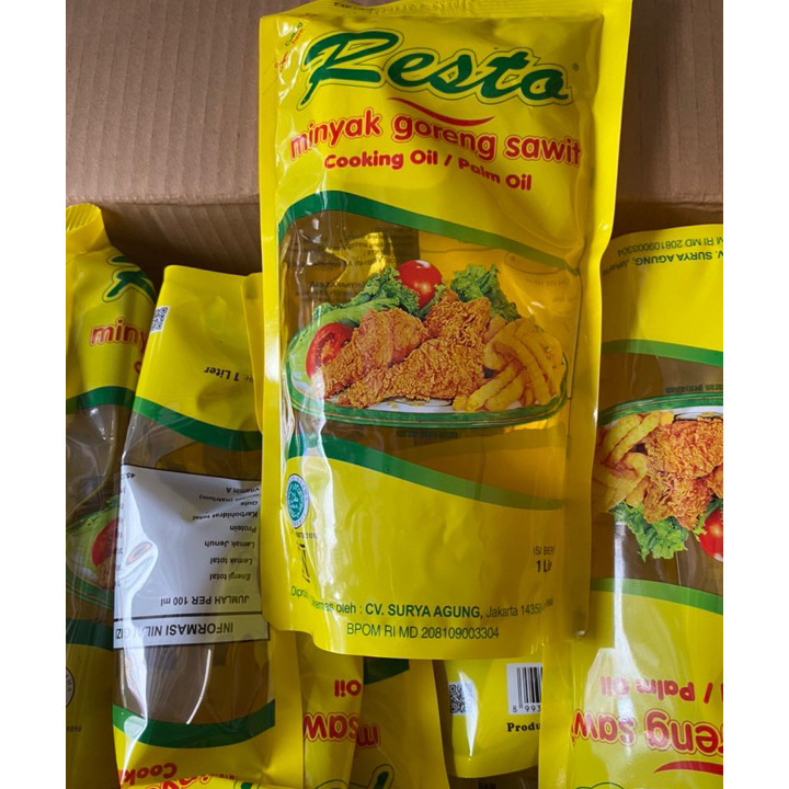 

Ready Stock Minyak Goreng Resto Kemasan Refil 1Liter Minyak Sayur Ready