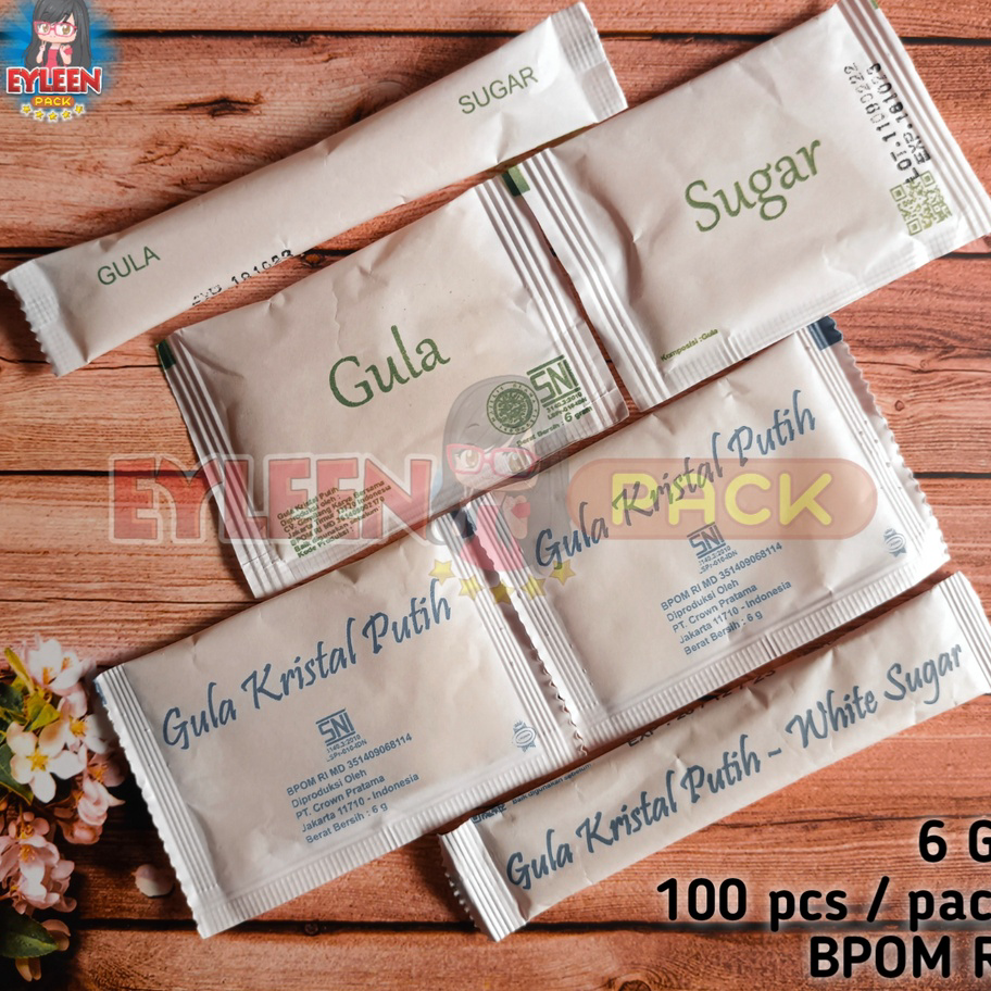 

↓➺✹ White Sugar Sachet / Gula Putih Sachet isi 100 pcs ( Kotak / Batang ) Laris