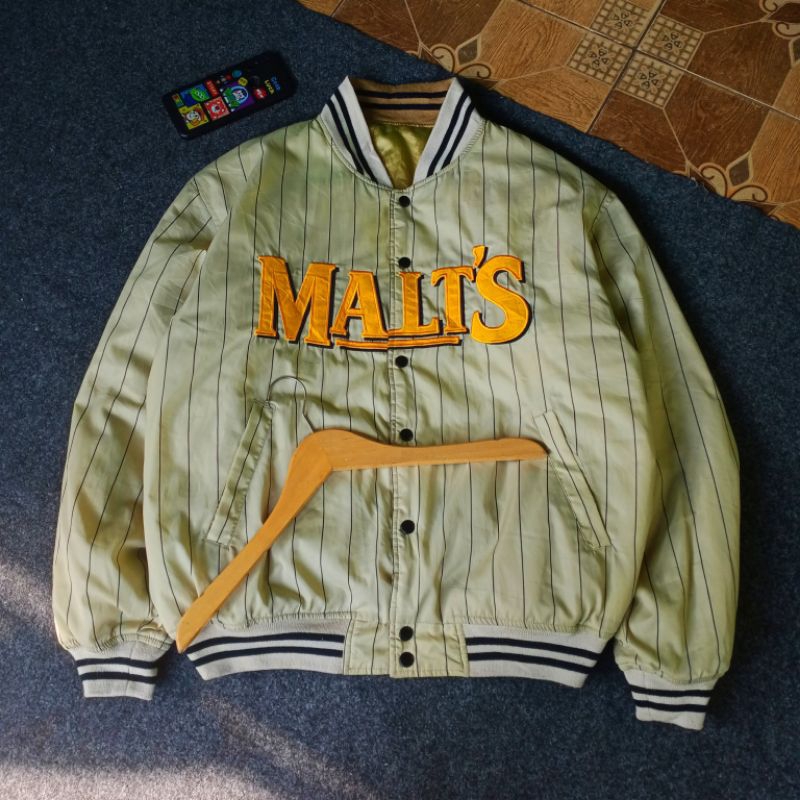 Varsity Malts Reversible vintage jacket original, bolak balik, / starter, yankees, mlb