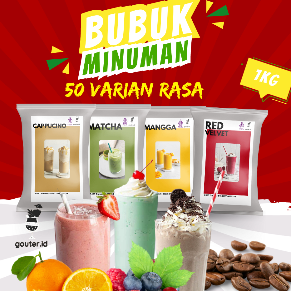 

Ready Stok BUBUK MINUMAN RASA 1KG / SERBUK MINUMAN ANEKA RASA / BUBUK MINUMAN KEKINIAN / MINUMAN INSTAN / BOBA ↔✢❅
