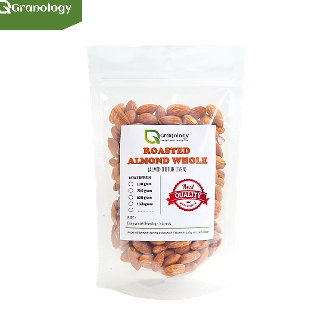 

Seller Roasted Whole Almond / Kacang Almond Utuh Oven (250 gram) by Granology Ready Stock
