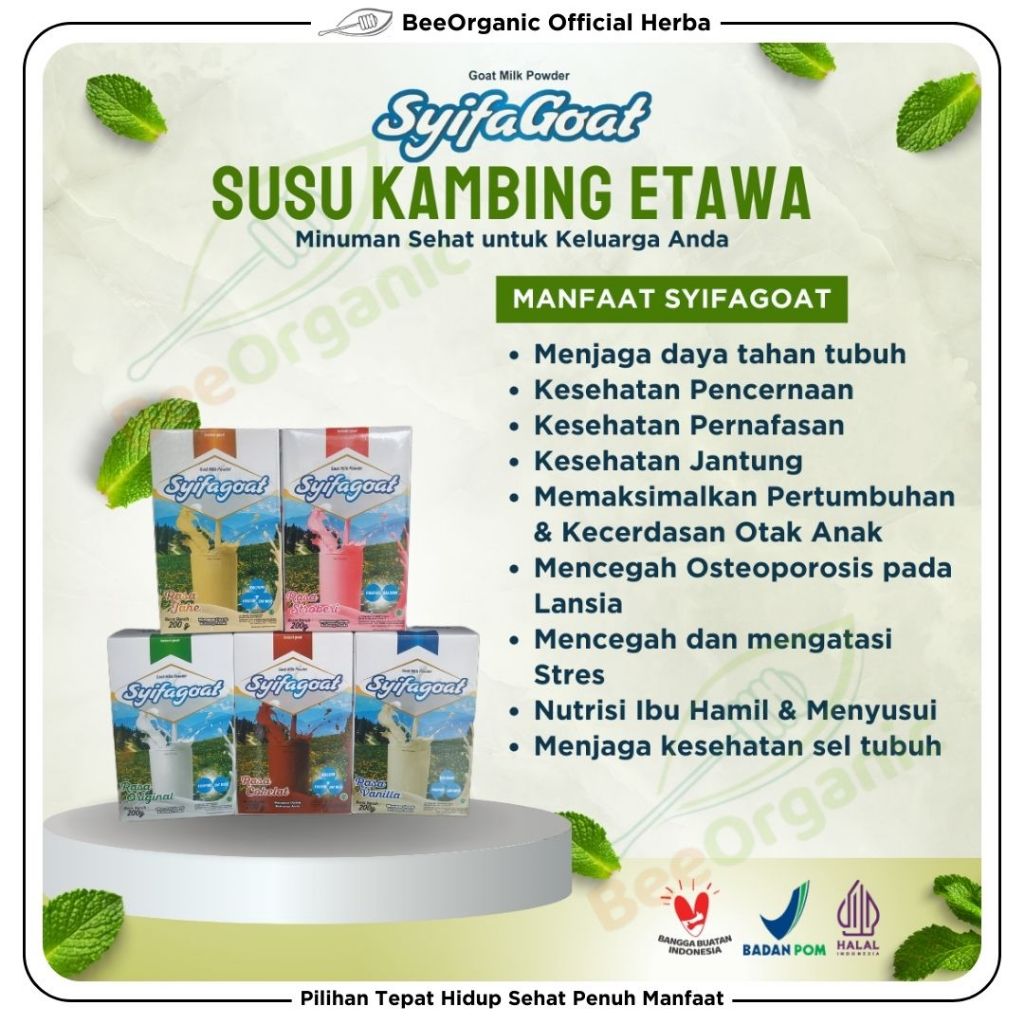 

Syifagoat 200gr • Susu Kambing Etawa Nutrisi Lengkap & Kaya Manfaat