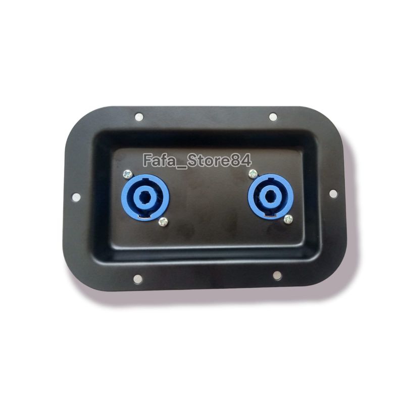 Panel Plat Spikon Besi + 2 Soket Spikon Biru