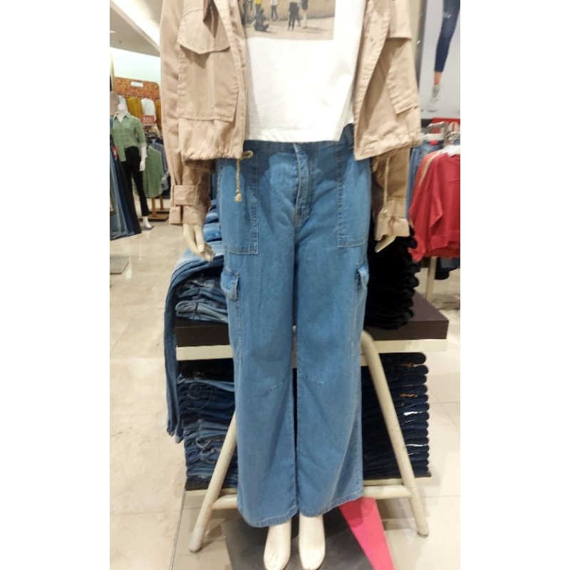 LOGO JEANS Celana Cargo wanita size S M L XL XXL