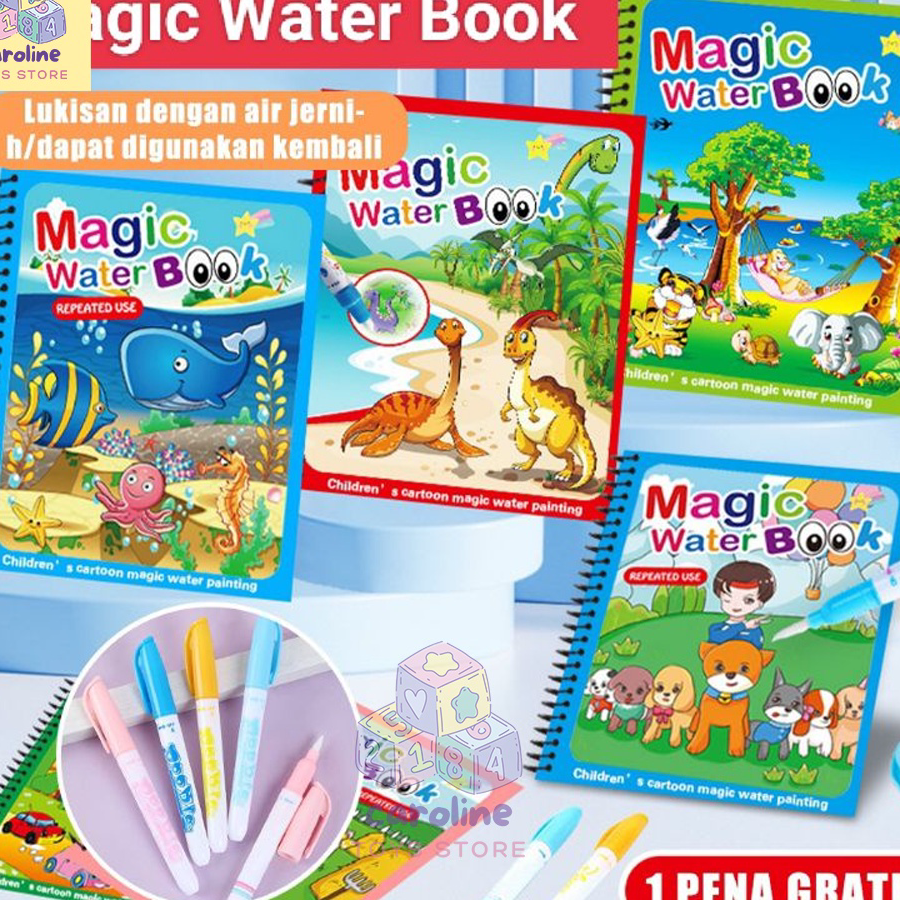

Ready Magic Water Drawing Buku Gambar Mewarnai Edukasi Painting Book
