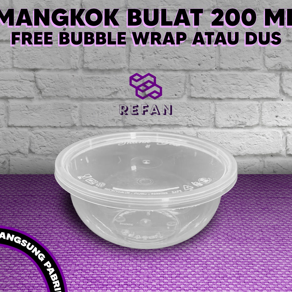 Terlaku. Mangkok Plastik 200 ml Thinwall / Tempat Kotak Makan Nasi Cup Puding