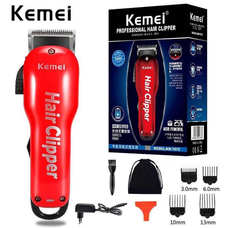 Alat Cukur Rambut Kemei KM-707Z Mesin Alat Cukur Rambut Rechargeable Baterai Kuat