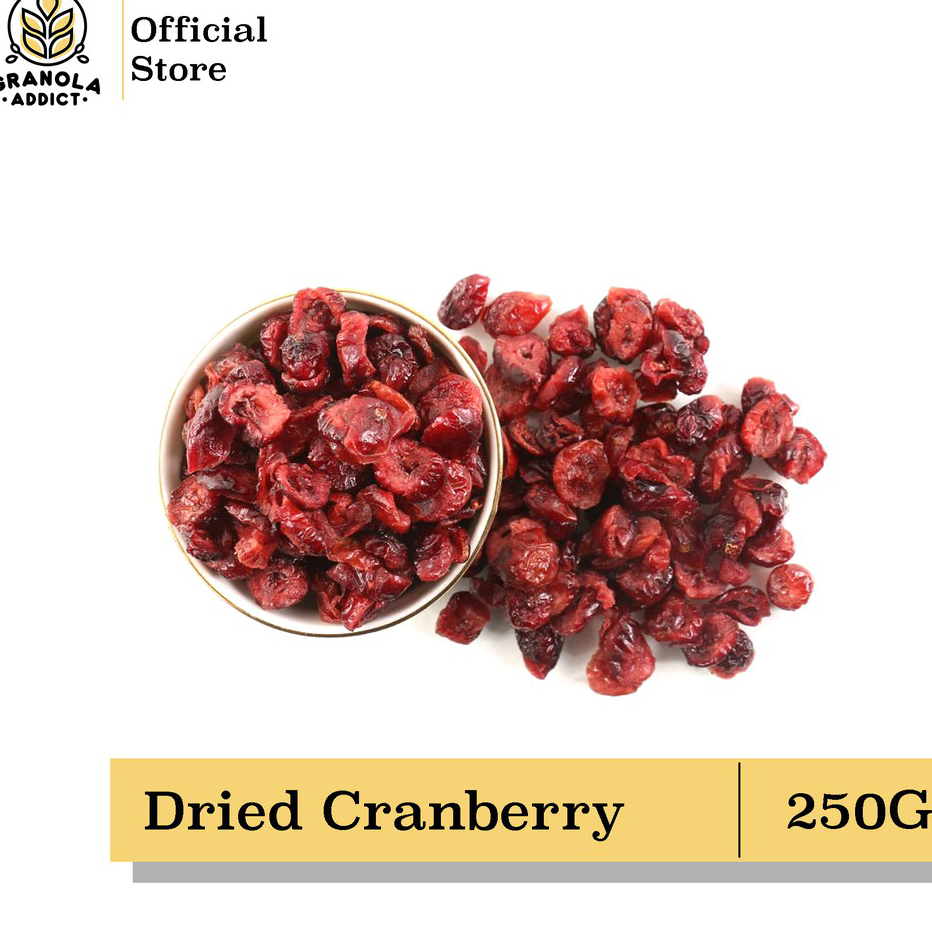 

Ready Granola Addict - Buah Dried Cranberry / Cranberries Kering 250G ♪↔✴❆