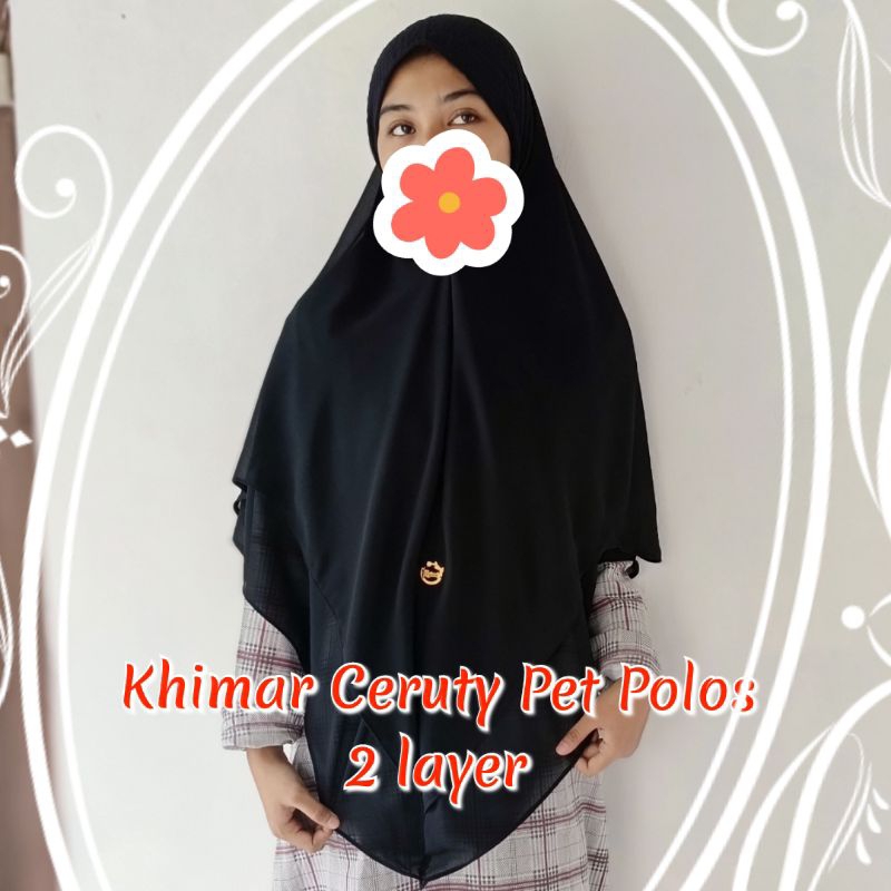 KHIMAR CERUTY BABYDOLL POLOS PET ANTEM/ KHIMAR TEMBORO