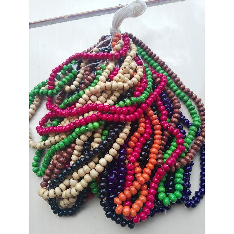 manik manik kayu ukuran 5 mm