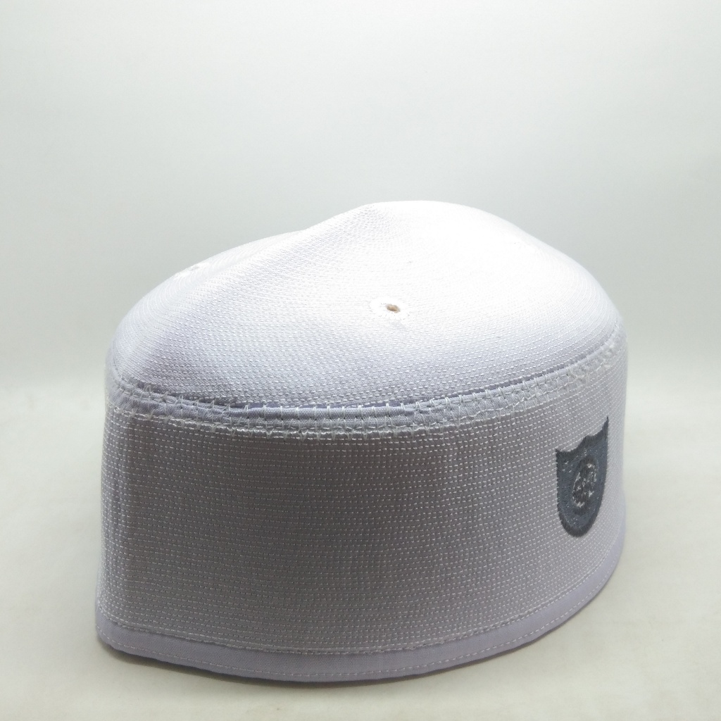 Kopiah Malaysia Putih Polos Bordir Hitam | Peci Malaysia Logo Bordir Putih | Kuning | Hitam