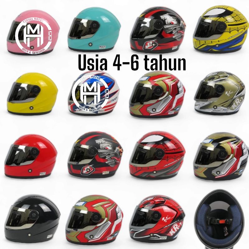 HELM ANAK FULL FACE SCOTT|HELM FULL FACE ANAK ANAK MOTIF